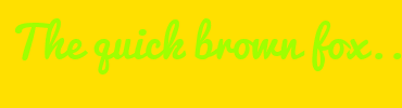 Image with Font Color A0FF00 and Background Color FFE000